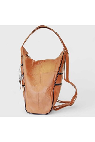 NahitaTyana Γυναικείο σακίδιο πλάτης Tan Γνήσιο Δερμάτινο Μοντέλο Monkey