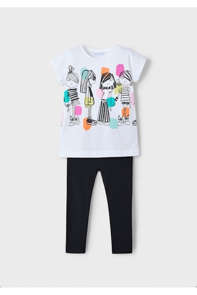 MAYORAL LİMİ kız çocuk better cotton penye taytlı takım