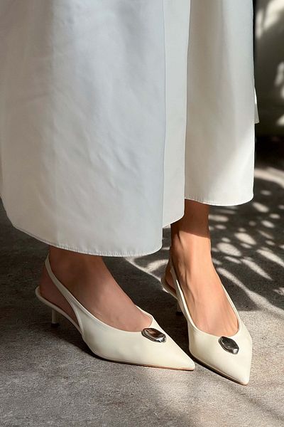 NİŞANTAŞI SHOES Cartella Beige Patterned Matte Accessory Detailed Women's High Heel Shoes