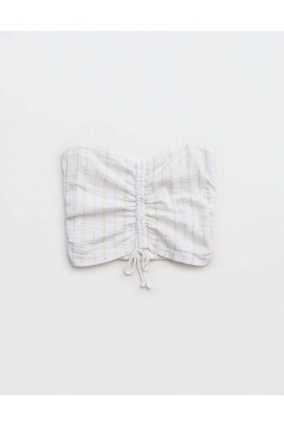 AMERICAN EAGLE Aerie Gauzy Cinched Tube Top