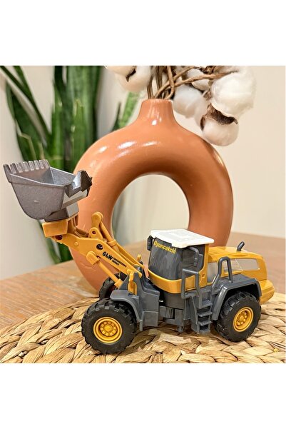 toysandmore İş Makinesi Metal Uçlu Kepçe Buldozer Çocuk Mühendisliği Kırılmaz...