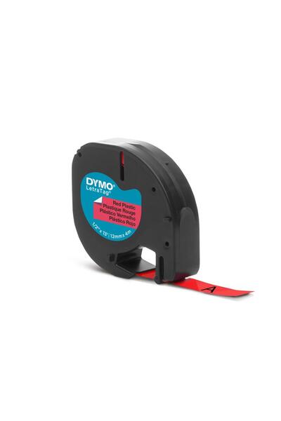 Universal شريط بلاستيكي DYMO S0721630 LetraTag (12 مم X 4 متر)، أحمر (59424) ...