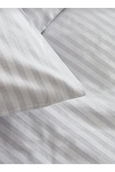 NuBuTu Cotton Satin Single Fitted Sheet Fitted Duvet Cover Set, Striped Colorful Satin Duvet Cover