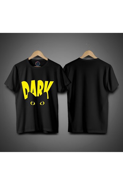 Generic Brand Dark Cat Design 100% Cotton Premium T-Shirt