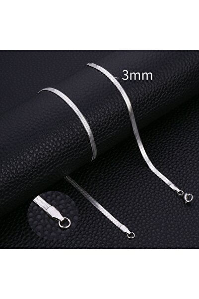 Choice 45cm SILVER3MM HIYEE Fashion Stainless Steel Necklace 40-45-50-60CM Bl...