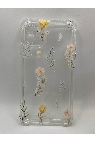 Turkuaz IPHONE 11 ÖZEL ÇİÇEK BASKILI DARBE ÖNLEYİCİ LÜKS SİLİKON KILIF