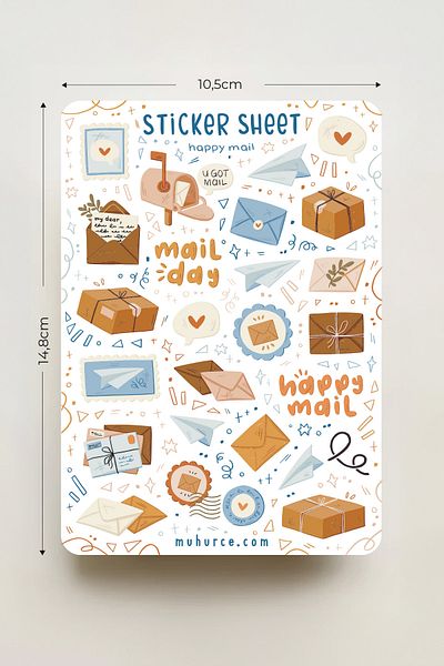 WOODCRAFT CREATIVE Postage & Letter Sticker - Vintage Stickers - for Journal and Agenda