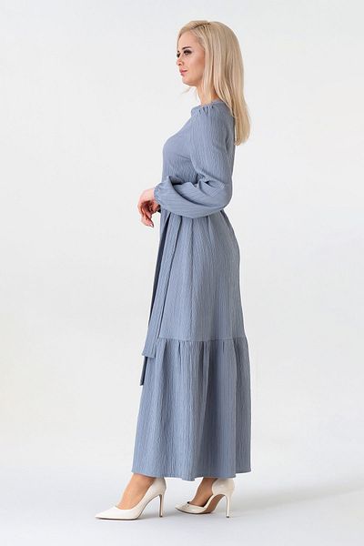 Fashion Showcase Rochie Hijab Crinkle cu mâneci balon - Indigo