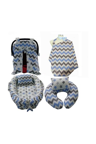 4 Baby Baby Sleeping Bed Pacifier support, stroller Cover, breastfeeder. bib