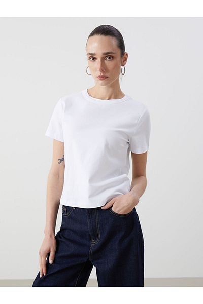 LC Waikiki Tricou de damă cu decolteu rotund de sezon nou - S5H491Z8