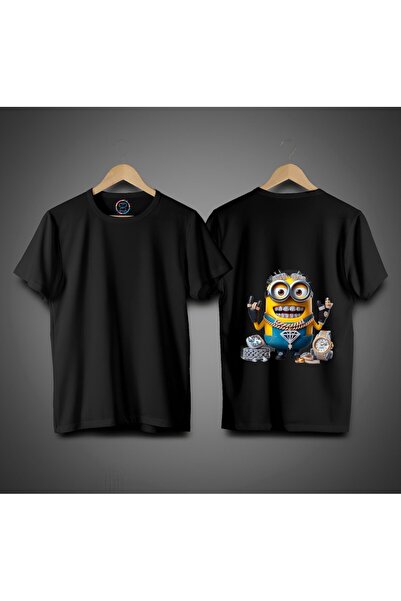 BBS CLOTHES تي شيرت ميتاليكا مينيونز مطبوع 100% قطن فاخر