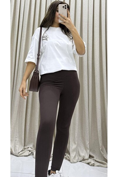 Daves Tricou de damă oversize cu decolteu brodat