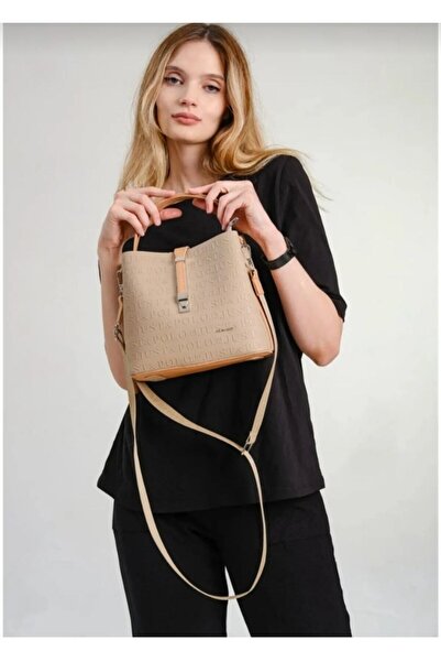 Just Polo حقيبة يد وكتف نسائية منقوشة ومطبوعة مكونة من 4 أقسام JustPolo tyc33...