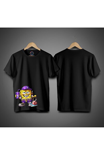 BBS CLOTHES تي شيرت إسفنجي بتصميم مطبوع 100% قطن فاخر