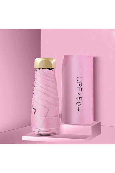 Choice مظلة جيب صغيرة وردية اللون من الحديد 6K، مصنوعة من الفينيل قابلة للطي،...