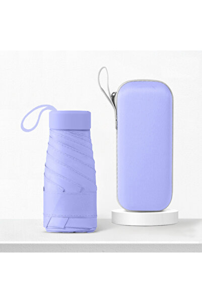 Choice3 مظلة صغيرة قابلة للطي بلون بنفسجي فاتح، توفر حماية من الأشعة فوق البن...