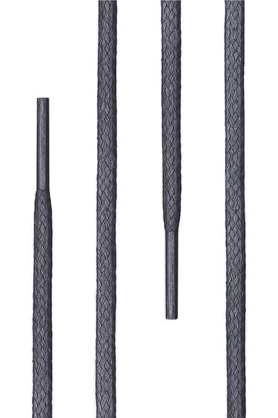 hapshoe 110 cm 4 mm Dark Gray Round 1 Pair Shoelaces