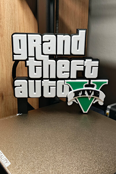 The Pieta MythicPrint Studio / Gta 5 Grand Theft Auto Logo Sembol Figür |