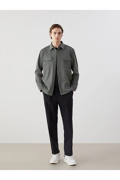 LC Waikiki Lcw Vision Green Regular Fit Men's Long Sleeve Shirt Jacket