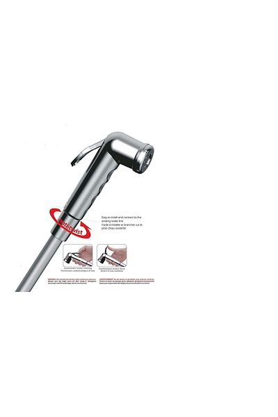 IDROSPANIA Shattaf Bidet Shower Anti Twist Flex Nut PVC Pipe 70061 PVC