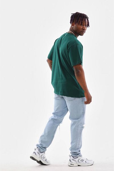 Modayakamoz Μπλουζάκι Unisex Oversize Plain Cycling - Σκούρο Πράσινο
