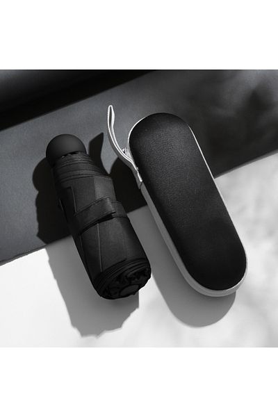 Choice IRON 6K black Mini Foldable umbrella UV protection Mini Sun Umbrella dual use portable box to store