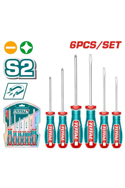 TOTAL tools 6 Pcs screwdriver set S2 TKSDS0626