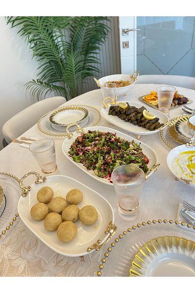 PONCİKPAZAR Porcelain Presentation Plate Sets