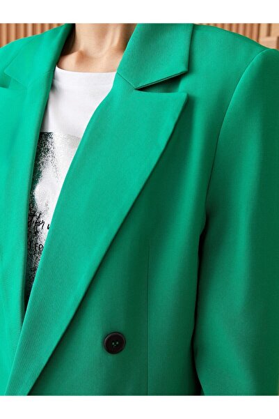 LC Waikiki Μακρυμάνικο ίσιο γυναικείο μπουφάν Gabardine