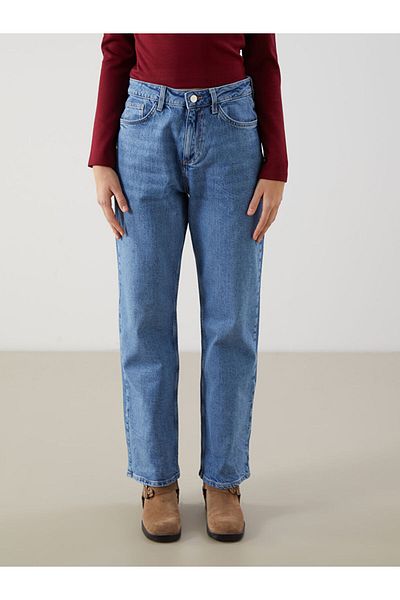 LC Waikiki Xside Blue Straight Fit Women's Jeans