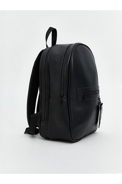 LC Waikiki Lcw Accessories Black Leather Look Men's Backpack