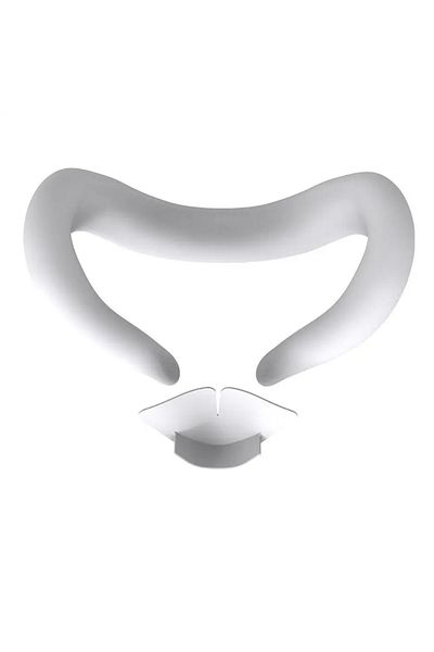 TOYILUYA white For Meta Quest 3 Face Cover Silicone Eye Mask Sweat Dust Resistant Silicone Face Pad Blackout