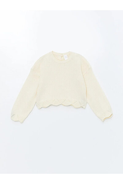 LC Waikiki Lcw Kids Beige Crew Neck Long Sleeve Girls' Suit 3 Pieces