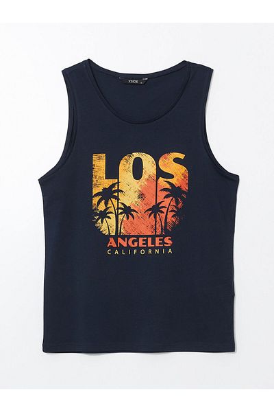 LC Waikiki Ανδρικό αμάνικο μπλουζάκι με στάμπα LCW Los Angeles