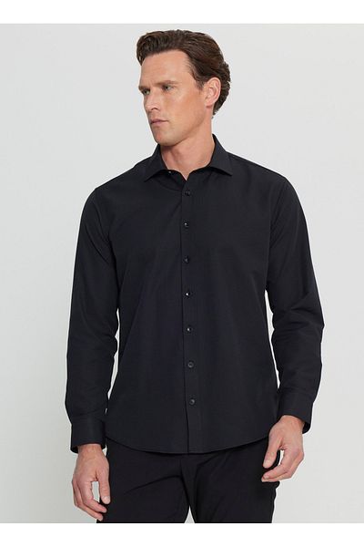 ALTINYILDIZ CLASSICS Altınyıldız Classics Regular Fit Κλασικό Μαύρο Ανδρικό Πουκάμισο ACE 020252170 _ΣΥΧ