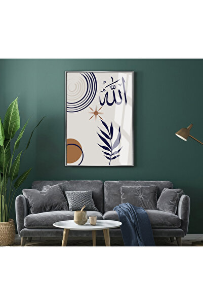 Harika bir ev Hari̇kabi̇rev | Grey-Dark Blue Bohemian Allah Islamic Model | F...