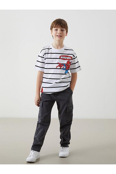 LC Waikiki Boy's Cargo Jeans Pants with Elastic Waist