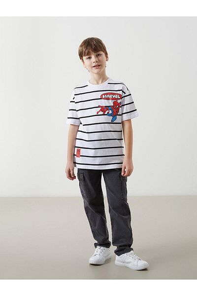 LC Waikiki Boy's Cargo Jeans Pants with Elastic Waist
