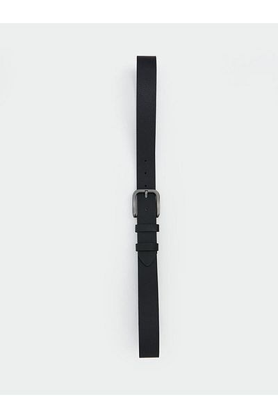 LC Waikiki Black Leather Look Men's Belt