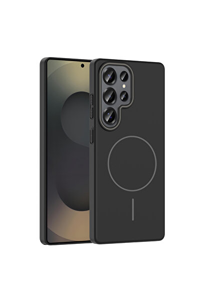 Kipgsm Samsung Galaxy S23 Ultra Kamera Korumalı Magsafe Sarj Destekli Mikrofiber Çizilmez Kapak