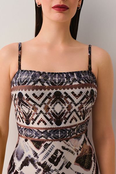 SUWEN Boho Strapless Swimsuit