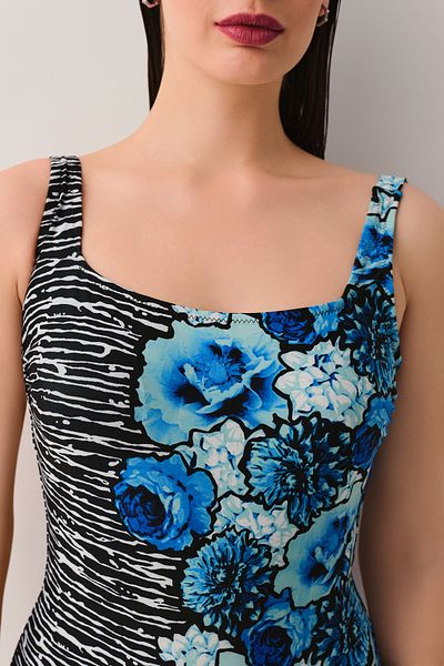 SUWEN Azure Square Neck Swimsuit