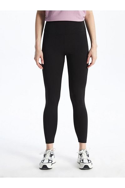 LC Waikiki Koor Black Women's Sports Leggings with Elastic Waist