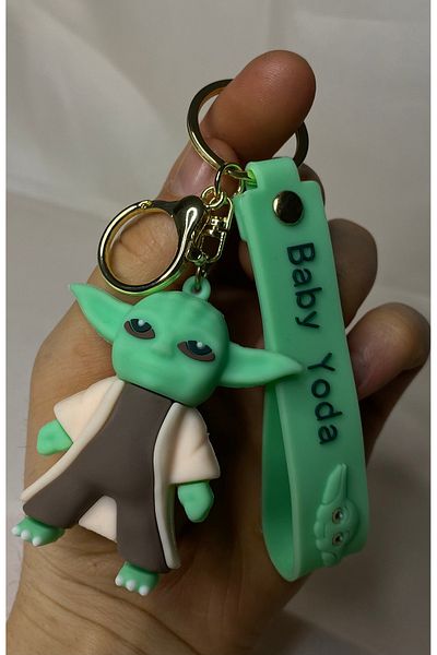 nss sky rock 3D Luxury Large Size Baco Yoda Star Wars Silicone Keychain and Bag Accessory