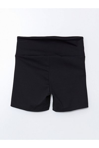 LC Waikiki KOOR Μαύρο ελαστικό γυναικείο σορτς κολάν