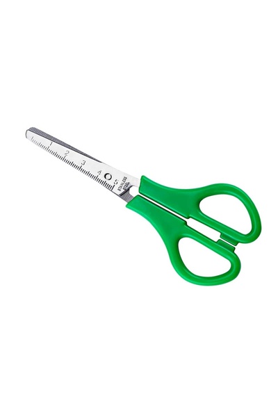Brons Foarfecă pentru studenți cu riglă BR-699 Verde