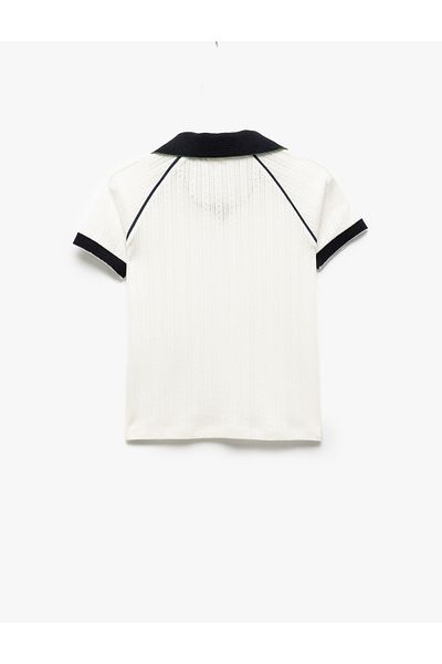 Koton New Season Cotton Short Sleeve Polo Neck T-Shirt