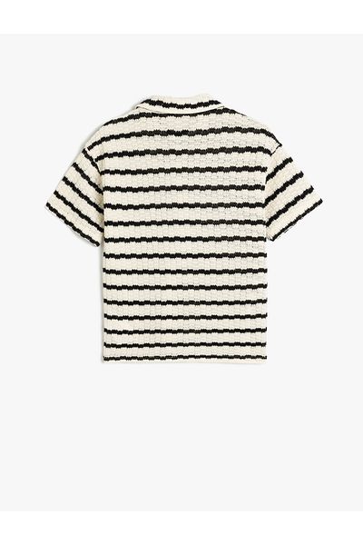 Koton White Ajoure T-Shirt