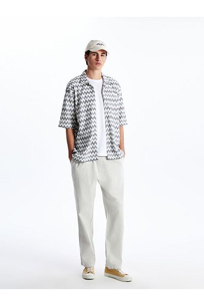 LC Waikiki New Season Comfortable Fit Linen Look Men's Trousers - S5Ek45Z8
