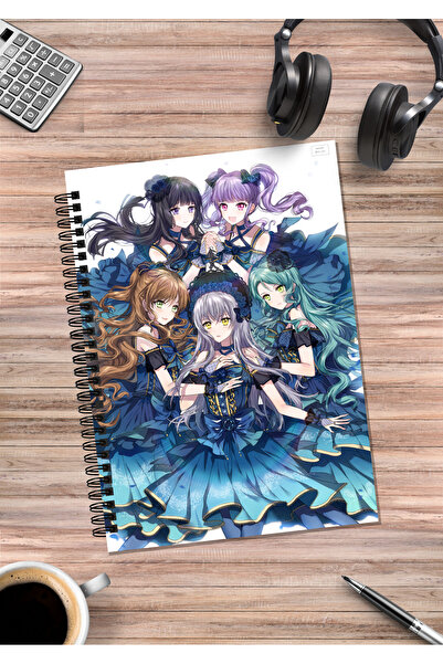 mertfigur Bang Dream Bandori Poppin Party Anime Caiet cu spirală A5 (50 coli)